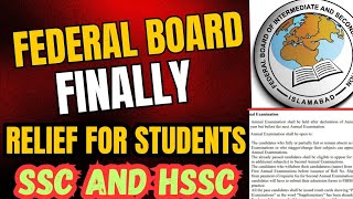 Federal Board Exam Important Update 2024