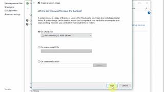 How to create an image backup in Windows 10