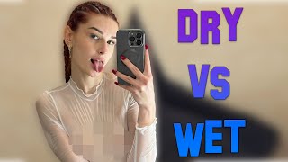 [4K] Transparent Clothes Haul | Dry vs Wet with Alice (2024)