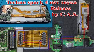 Techno Spark 4 нет звука, no sound, #ОтКАС