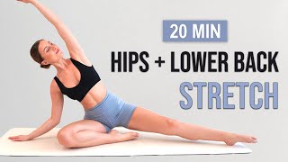 20 Min Yoga Stretch for Tight Hips & Lower Back Pain Release | No Repeat | Beginner Friendly