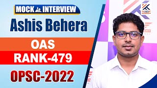 OAS Topper 2022 ll Ashis Behera ll Rank -479 ll OCS Mock Interview ll OCS Topper