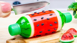 Satisfying Mini Cooking: Watermelon Jelly Delight in a Tiny Kitchen | ASMR Miniature Cakes