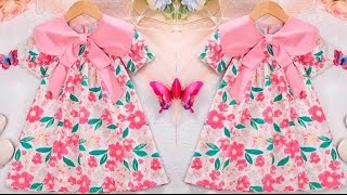 Very easy yoke baby frock cutting and stitching//baby frock design