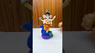 Diy ganpati idol 🌸❤️/how to make ganeshji#ganpati #ganesh #ganeshchaturthi #shorts #clayart