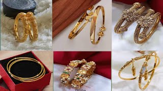 Unique Gold Bangles Design 2023 | Daily Wear Gold Bangles Designs || Atifa'S World ||