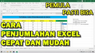 Tutorial Excel - Cara Penjumlahan Excel Cepat dan Mudah