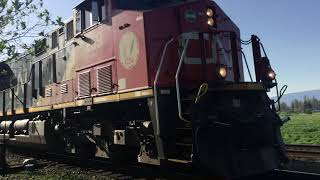 CN grain train flying by me