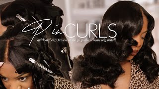 WAND CURLS ON THE BEST GLUELESS 4x4 Pre-cut LACE CLOSURE UNIT!! FT. Klaiyi Wig