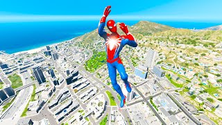 GTA 5 Spiderman Epic Jumps Compilation(GTA V Fails Funny Moments)