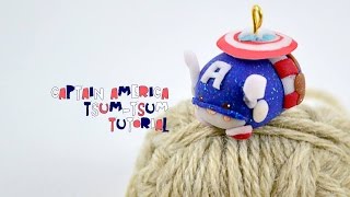 Tsum-tsum Captain America Disney and Marvel inspired charm - easy tutorial - contest + giveaway!