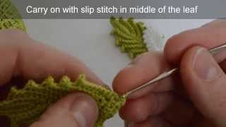 Irish Crochet - Rose Leaf Tutorial