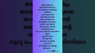 Neela Nilave song lyrics |RDX malayalam movie song lyrics Sam C.S,kapil kapilan #shorts #ytshorts