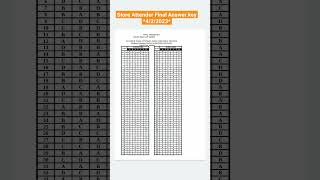 Store Attender Final Answer key *4/2/2023