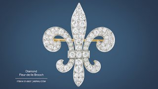 Diamond Fleur de lis Brooch | M.S. Rau