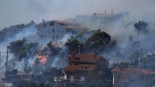 🔥 Athens burns as record breaking heatwave hits Greece today 🇬🇷 July 20 2022 Πυρκαγιές Αθήνα Ελλάδα