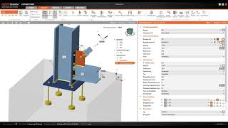 IDEA StatiCa Connection: Fußplatte mit Stirnplatte und Verbindungsplatte