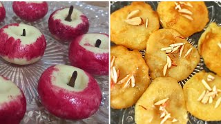 last minute diwali sweets|malpua|apple peda|easy sweet recipe|milk peda