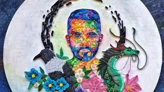 How to make a paper quilling portrait .. #quilling #portrait #art #yassersafyelrahman  #howto