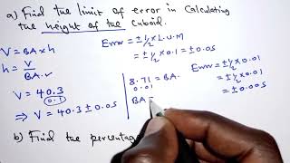 errors and approximations// Percentage error.