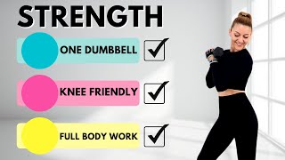 🔥15 Min One Dumbbell Workout🔥Full Body Strength & Conditioning🔥ALL STANDING🔥KNEE FRIENDLY🔥NO REPEAT🔥