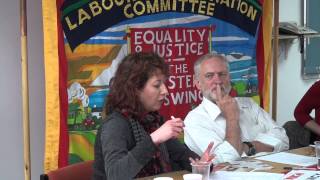 Jeremy Corbyn and Nancy Platts reply to questions at Brighton Fringe 2015