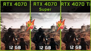 RTX 4070 vs RTX 4070 Super vs RTX 4070 Ti - FHD, QHD, UHD 4K