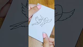 😱😍 Love Bird's 🕊️❤️🕊️ #drawing #shorts