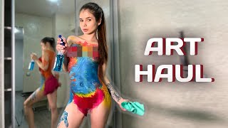 [4K USA Housewife] How to clean | Body art Haul | Try Haul [2024]