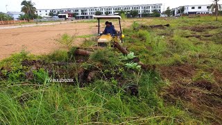 First Starting New Project Clearing forest, Trash, Coconut Tree, Land By Skills D21P Dozer Pushing