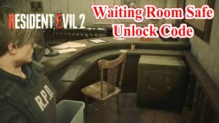 Waiting Room Safe Lock Unlock Code Guide REDIDENT EVIL 2