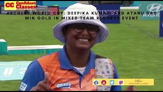 #DeepikaKumari won #threegoldmedals at the #ArcheryWorldCup in Paris.#AtnuDas