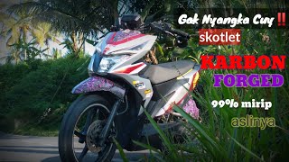 Pasang Sendiri Stiker Karbon Forged 99% Mirip Aslinya ‼️Hemat Ratusan Ribu😱