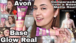 BASE GLOW REAL DA AVON- 140 Q e 240 N -RESENHA E COMPARAÇÃO COM A MATTE REAL.