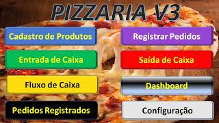 ✅ Planilha Para PIZZARIAS Cadastrar Produtos, Registras Pedidos, Controle Fluxo de Caixa, Gráficos