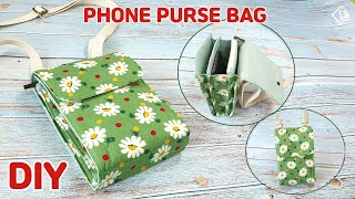 DIY PHONE PURSE BAG/ mini crossbody bag / sewing tutorial [Tendersmile Handmade]