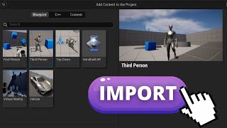 How to Import a Template into an Existing Project in Unreal Engine 5