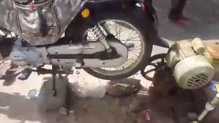 Water pump runs by Bike Tyre Directly