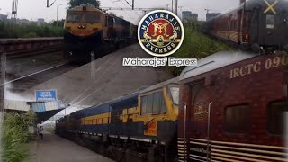 MAHARAJA EXPRESS 💫 hauling DSJ CSMT HERITAGE | MAHARAJA EXPRESS ❤️🌹 TWINS WDG4D , 90KMPH ACTION