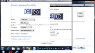 Setting Screen resolution windows 7