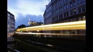 Langzeitbelichtungen an der Haltestelle Rathausmarkt