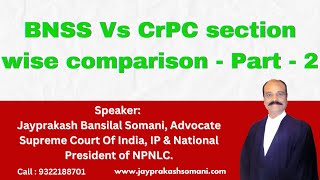 BNSS Vs CrPC section wise comparison   Part   2