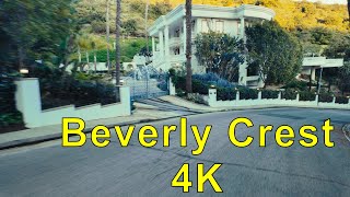 Relaxing Drive in Beverly Crest, Beverly Glen, Benedict Canyon, Beverly Hills, California ASMR 4K