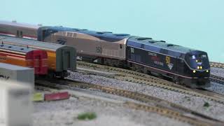 N scale Amtrak Superliner Operation