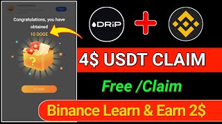 Instant 4$ USDT claim || Binance Instant 20$ || Bitget Spin Offer || Binance Learn & Earn | #binance