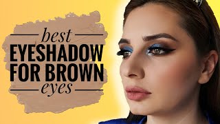 Μακιγιάζ για καστανά μάτια | Blue eyeshadow tutorial | LUCY MUR MUA