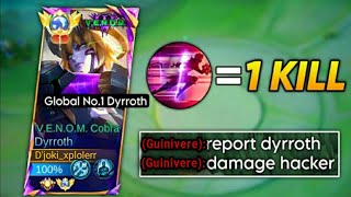 DYRROTH 2nd SKILL = 1 KILL! THE ENEMY THOUGHT I WAS USING CHEAT!😱 (MUST WATCH)