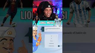 AKINATOR adivina a MESSI?⚽😛​ #akinator #messi #shorts