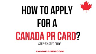 How to apply for a Canada PR card? #CanadaPR #canadaimmigration #canadavlogs #expressentry