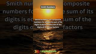 Smith Numbers #mathematics #arithmetic #numbersystem #shorts #ytshorts